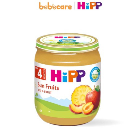 Thức ăn dặm HIPP-Dinh Dưỡng Đóng Lọ HiPP Trái Cây Nhiệt Đới 125g